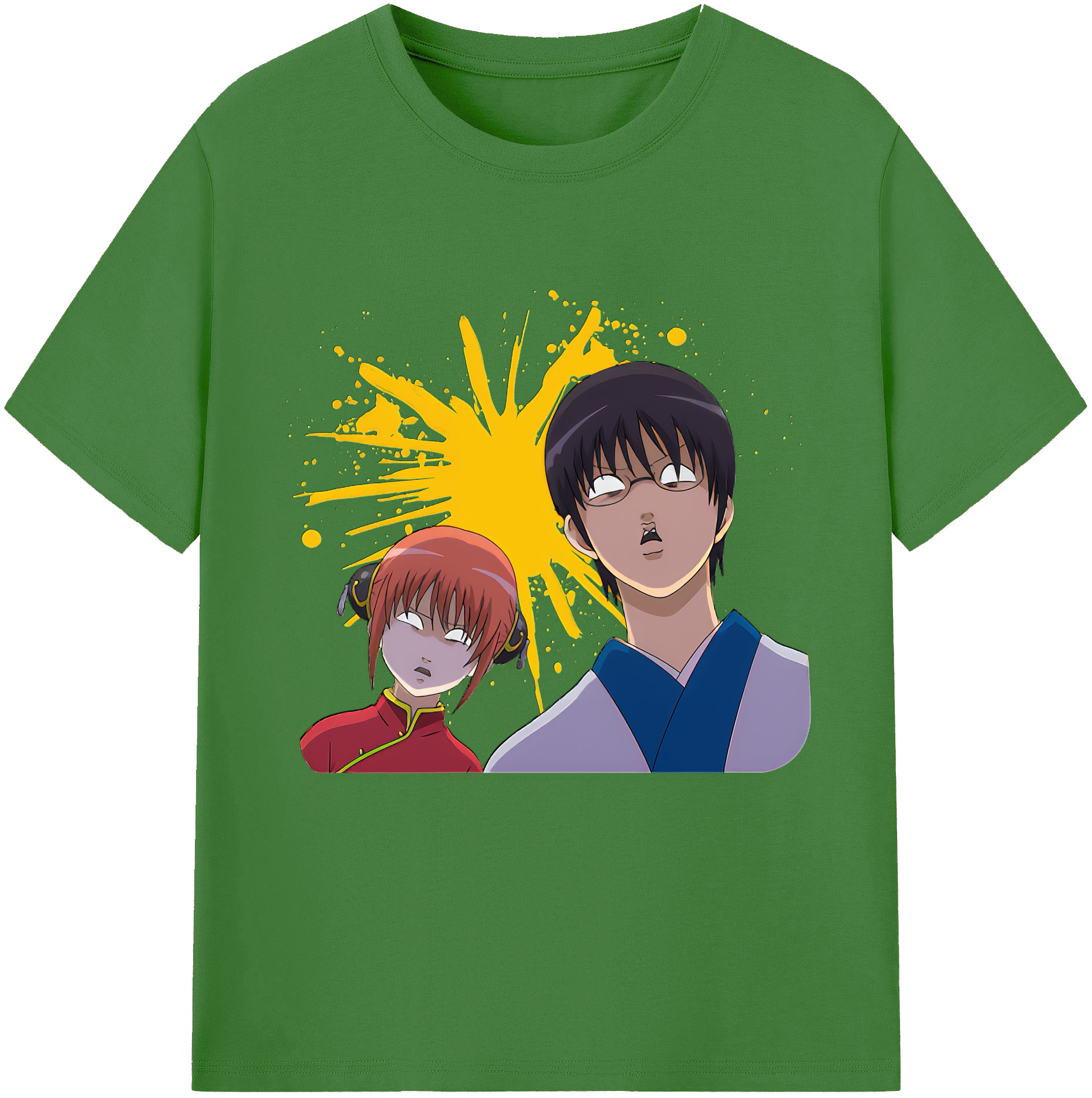 （画像用） ぎんたま 坂田銀時（さかたぎんとき） 神楽 志村新八（しむら しんぱち） GINTAMA Sakata Gintoki Kagura Shimura Shinpachi レディースカジュアルプリントTシャツ（綿100％）